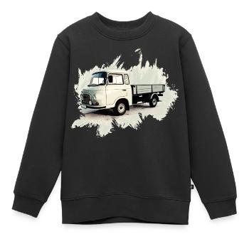 Camion à plateau BARKAS B1000 - Sweat Premium enfant bio - noir - Devant - AI Model Kid Female (0cm)