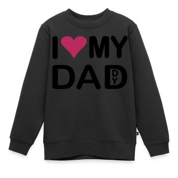 I love my Dad I love my Daddy - Kinder Premium Organic Sweatshirt - Schwarz - Vorne - AI Model Kid Female (0cm)