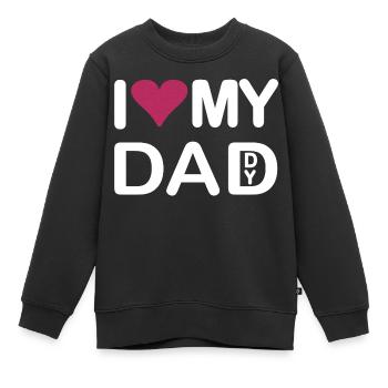 I love my Dad I love my Daddy - Kinder Premium Organic Sweatshirt - Schwarz - Vorne - AI Model Kid Female (0cm)