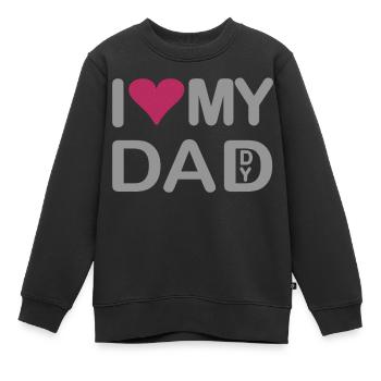 I love my Dad I love my Daddy - Kinder Premium Organic Sweatshirt - Schwarz - Vorne - AI Model Kid Female (0cm)