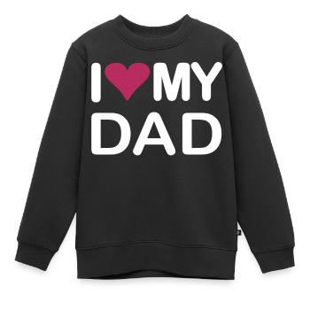 I love my Dad - Kinder Premium Organic Sweatshirt - Schwarz - Vorne - AI Model Kid Female (0cm)