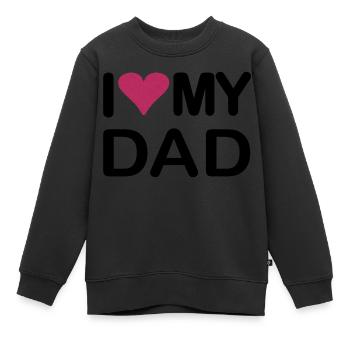 I love my Dad - Kinder Premium Organic Sweatshirt - Schwarz - Vorne - AI Model Kid Female (0cm)