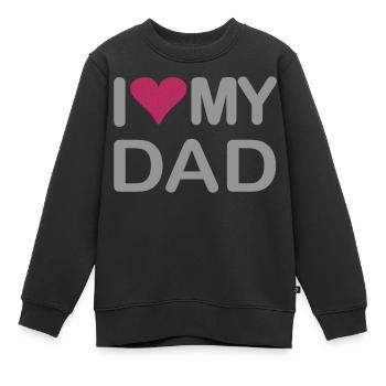 I love my Dad - Kinder Premium Organic Sweatshirt - Schwarz - Vorne - AI Model Kid Female (0cm)