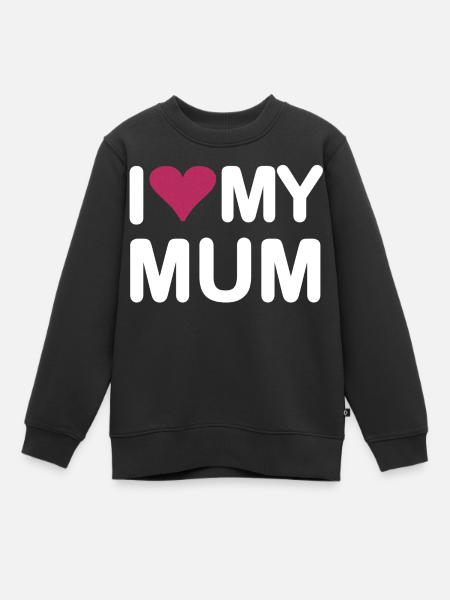 J’adore ma maman - Sweat Premium enfant bio - noir