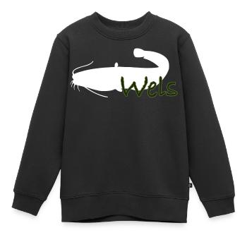 Wels - Kinder Premium Organic Sweatshirt - Schwarz - Vorne - AI Model Kid Female (0cm)