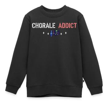 Addict Chor - Kinder Premium Organic Sweatshirt - Schwarz - Vorne - AI Model Kid Female (0cm)