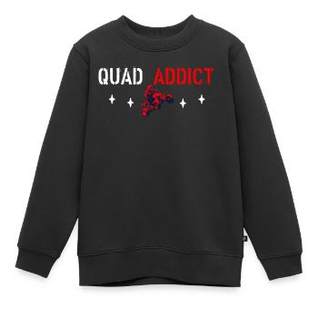 Quad-Süchtige - Kinder Premium Organic Sweatshirt - Schwarz - Vorne - AI Model Kid Female (0cm)