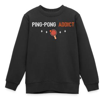 Ping-Pong-Süchtige - Kinder Premium Organic Sweatshirt - Schwarz - Vorne - AI Model Kid Female (0cm)