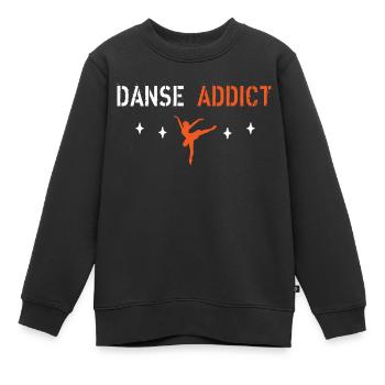 Tanzsüchtig - Kinder Premium Organic Sweatshirt - Schwarz - Vorne - AI Model Kid Female (0cm)