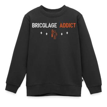 DIY-Süchtige - Kinder Premium Organic Sweatshirt - Schwarz - Vorne - AI Model Kid Female (0cm)