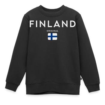 Flagge von Finnland, finnischer Stolz - Kinder Premium Organic Sweatshirt - Schwarz - Vorne - AI Model Kid Female (0cm)