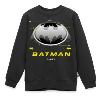The Flash Klassisches Batman-Logo In Grau - Kinder Premium Organic Sweatshirt - Schwarz - Vorne - AI Model Kid Female (0cm)