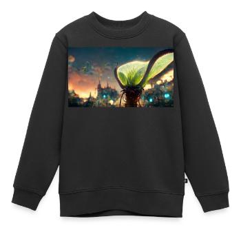 Futuristic Venus flytrap - Kids Premium Organic Sweatshirt - black - Front - AI Model Kid Female (0cm)