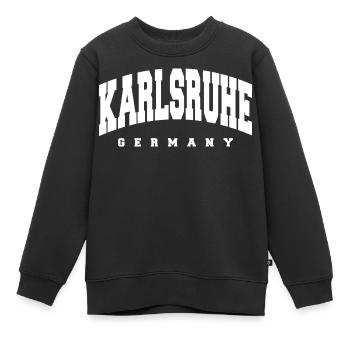 Karlsruhe - Sweat Premium enfant bio - noir - Devant - AI Model Kid Female (0cm)