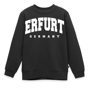 Erfurt - Sweat Premium enfant bio - noir - Devant - AI Model Kid Female (0cm)