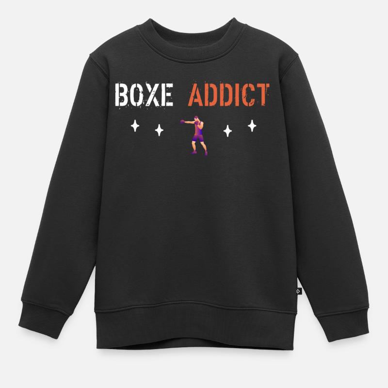 Boxeur addict - Sweat Premium enfant bio - noir
