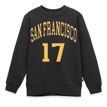 San Francisco 17 - Sweat Premium enfant bio - noir - Devant - AI Model Kid Female (0cm)