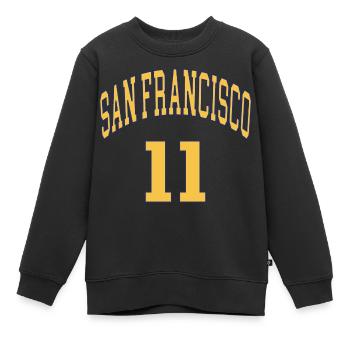 San Francisco 11 - Sweat Premium enfant bio - noir - Devant - AI Model Kid Female (0cm)