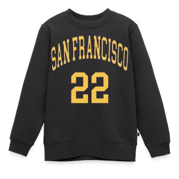 San Francisco 22 - Sweat Premium enfant bio - noir - Devant - AI Model Kid Female (0cm)