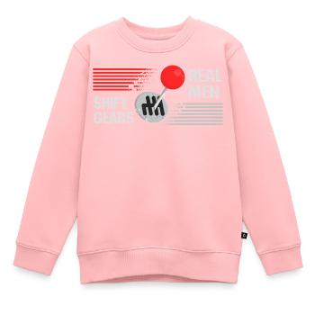 Real men shift gears - Kids Premium Organic Sweatshirt - rose - Front - AI Model Kid Female (0cm)