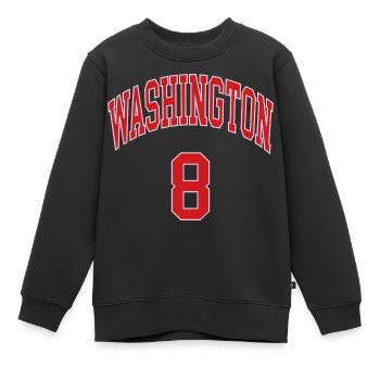 Washington 8 - Kinder Premium Organic Sweatshirt - Schwarz - Vorne - AI Model Kid Female (0cm)