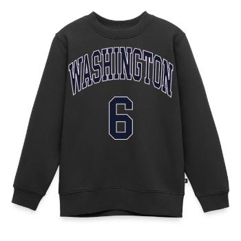Washington 6 - Kinder Premium Organic Sweatshirt - Schwarz - Vorne - AI Model Kid Female (0cm)