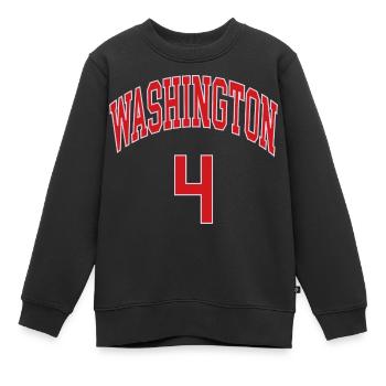 Washington 4 - Kinder Premium Organic Sweatshirt - Schwarz - Vorne - AI Model Kid Female (0cm)