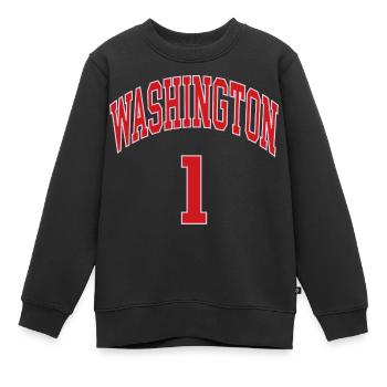 Washington 1 - Kinder Premium Organic Sweatshirt - Schwarz - Vorne - AI Model Kid Female (0cm)