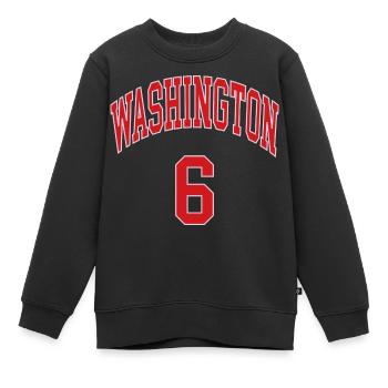 Washington 6 - Kinder Premium Organic Sweatshirt - Schwarz - Vorne - AI Model Kid Female (0cm)