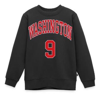 Washington 9 - Kinder Premium Organic Sweatshirt - Schwarz - Vorne - AI Model Kid Female (0cm)