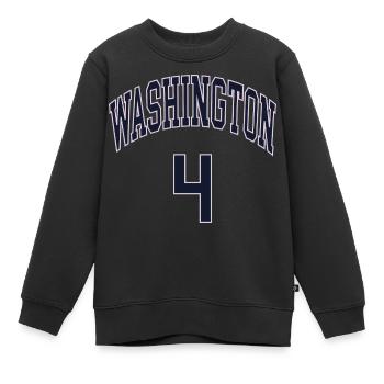 Washington 4 - Kinder Premium Organic Sweatshirt - Schwarz - Vorne - AI Model Kid Female (0cm)