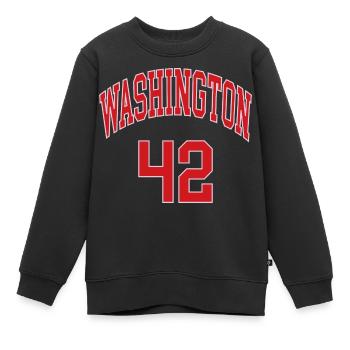 Washington 42 - Kinder Premium Organic Sweatshirt - Schwarz - Vorne - AI Model Kid Female (0cm)