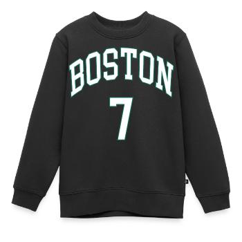 Boston 7 - Kinder Premium Organic Sweatshirt - Schwarz - Vorne - AI Model Kid Female (0cm)