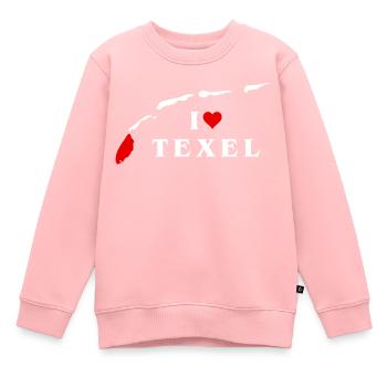 I Love Texel - Kids Premium Organic Sweatshirt - rose - Front - AI Model Kid Female (0cm)