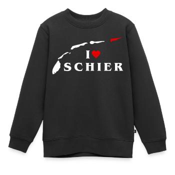 Ich liebe Schier - Kinder Premium Organic Sweatshirt - Schwarz - Vorne - AI Model Kid Female (0cm)