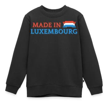Hergestellt in Luxemburg - Kinder Premium Organic Sweatshirt - Schwarz - Vorne - AI Model Kid Female (0cm)