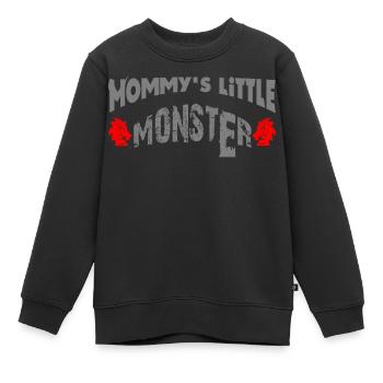 Le petit monstre de maman - Sweat Premium enfant bio - noir - Devant - AI Model Kid Female (0cm)