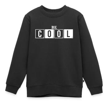 Soyez cool - Sei Cool Spruch - Sweat Premium enfant bio - noir - Devant - AI Model Kid Female (0cm)