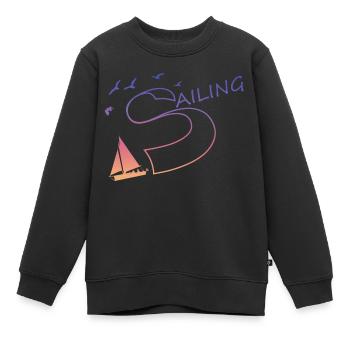 Sailing Segeln Nautik Segelschiff Skipper - Kinder Premium Organic Sweatshirt - Schwarz - Vorne - AI Model Kid Female (0cm)