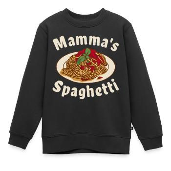 Mamma's Spaghetti - Kinder Premium Organic Sweatshirt - Schwarz - Vorne - AI Model Kid Female (0cm)