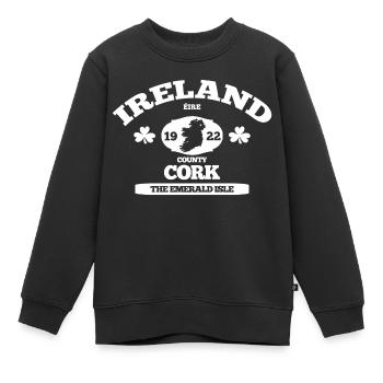 Cork, Irland. Klassisches irisches Design - Kinder Premium Organic Sweatshirt - Schwarz - Vorne - AI Model Kid Female (0cm)