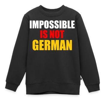 impossible is not german - Deutschland - Kinder Premium Organic Sweatshirt - Schwarz - Vorne - AI Model Kid Female (0cm)