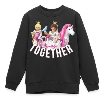 Playmobil Girls Together Princesses Et Licornes - Sweat Premium enfant bio - noir - Devant - AI Model Kid Female (0cm)