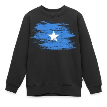 Somalia Flagge used - Kinder Premium Organic Sweatshirt - Schwarz - Vorne - AI Model Kid Female (0cm)