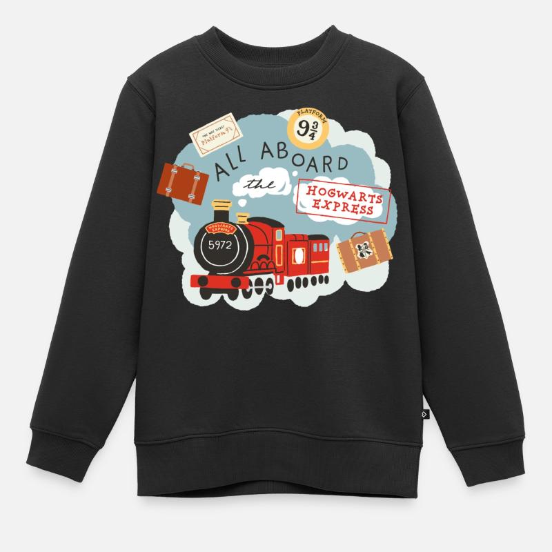 Harry Potter Poudlard Express Tous À Bord - Sweat Premium enfant bio - noir