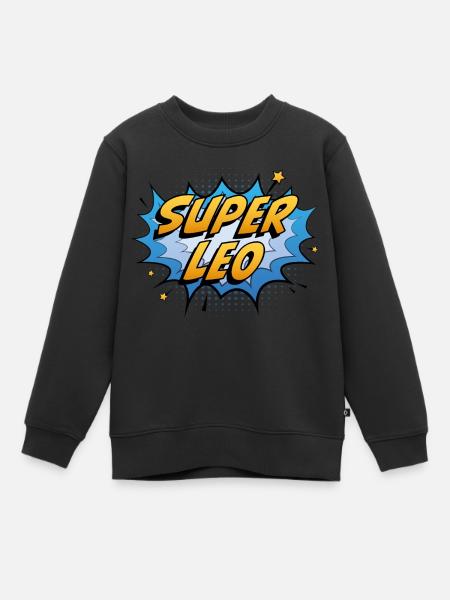 Super Lion - Sweat Premium enfant bio - noir