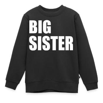 Big sister - Sweat Premium enfant bio - noir - Devant - AI Model Kid Female (0cm)