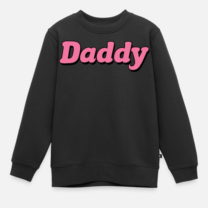 Daddy-Grafik - Kinder Premium Organic Sweatshirt - Schwarz