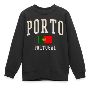 Porto Portugal Vintage Druck - Kinder Premium Organic Sweatshirt - Schwarz - Vorne - AI Model Kid Female (0cm)