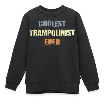 Cooler Trampolin Sportler - Kinder Premium Organic Sweatshirt - Schwarz - Vorne - AI Model Kid Female (0cm)